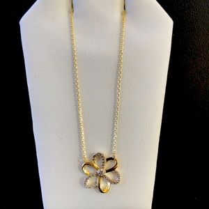 10k Real Gold Flower Necklace